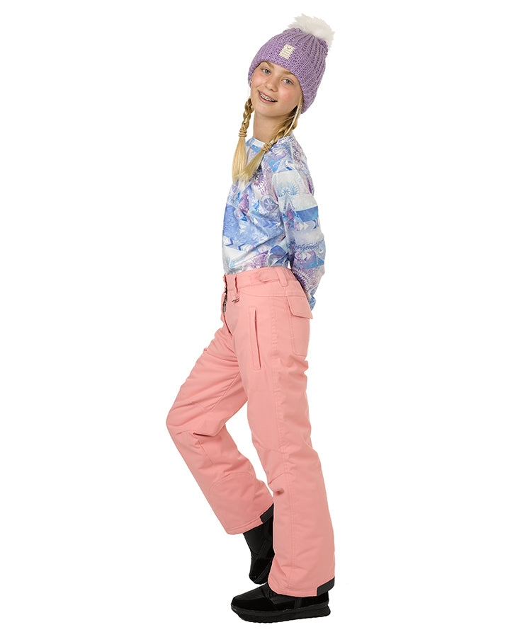 Rojo BF4EVA Girl's Snow Pant - Pink Icing - 2023 Kids' Snow Jackets - SnowSkiersWarehouse