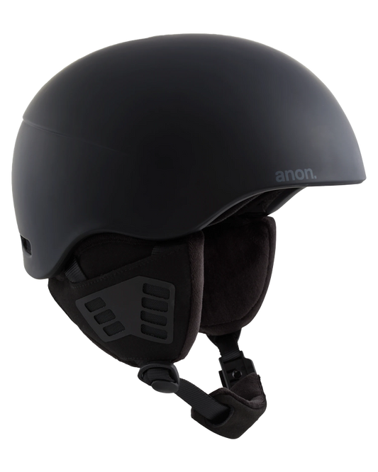 Anon Helo Round Fit Snow Helmet - Black Men's Snow Helmets - SnowSkiersWarehouse