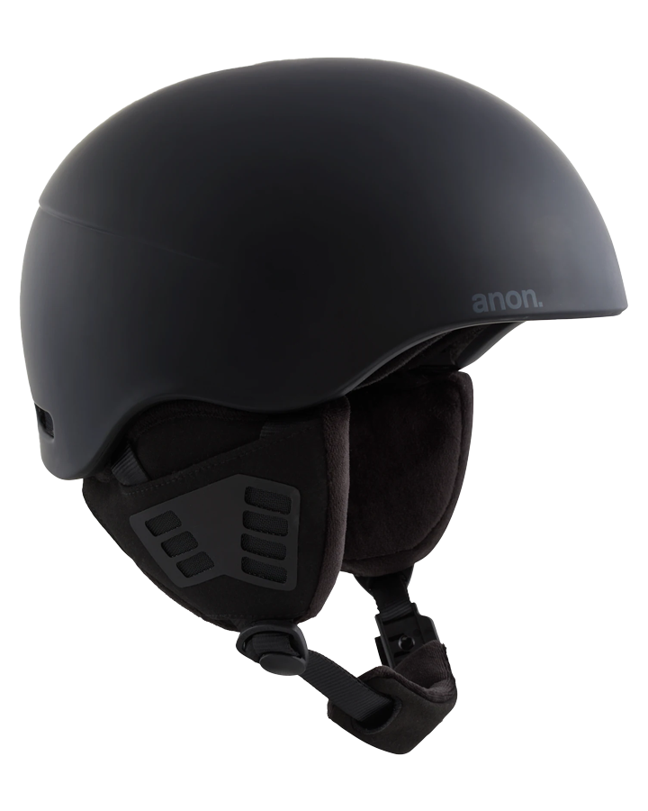 Anon Helo Round Fit Snow Helmet - Black - 2023 Snow Helmets - Mens - SnowSkiersWarehouse