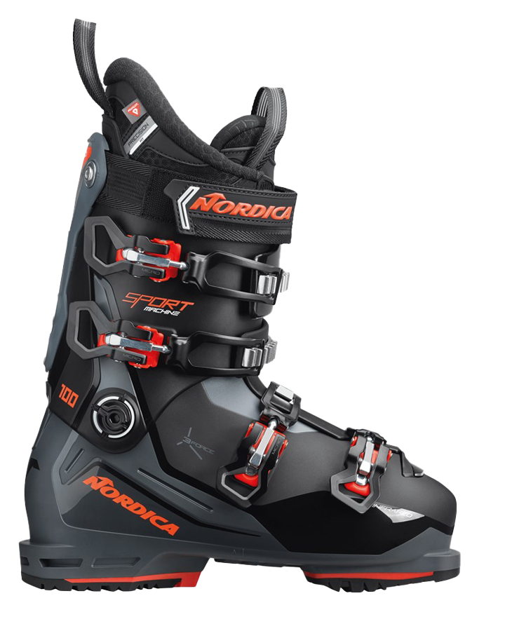 Nordica Sportmachine 3 100 (GW) Ski Boots - Black/Grey/Red - 2023 Snow Ski Boots - Mens - SnowSkiersWarehouse