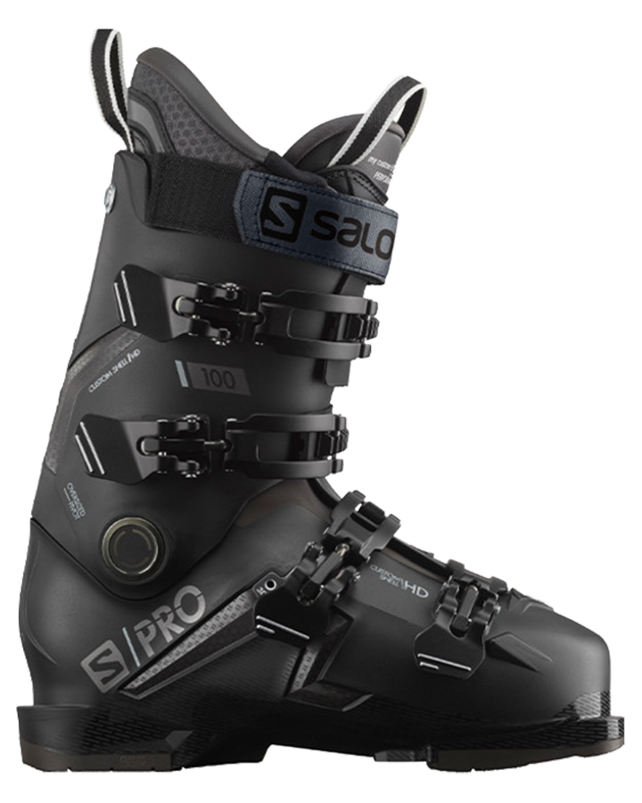 Salomon S/PRO 100 GW Ski Boots - Black / Belluga / Dark Silver Metallic - 2023 Snow Ski Boots - Mens - SnowSkiersWarehouse