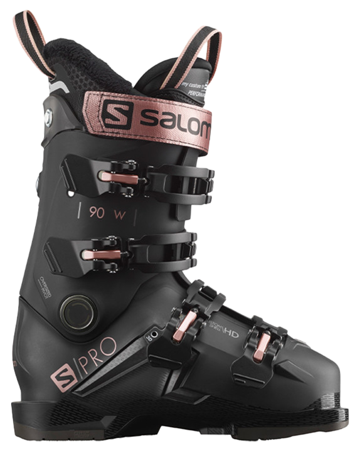 Salomon S/Pro 90 GW Women's Ski Boots - Black / Rose Gold /Belluga - 2023 Snow Ski Boots - Womens - SnowSkiersWarehouse